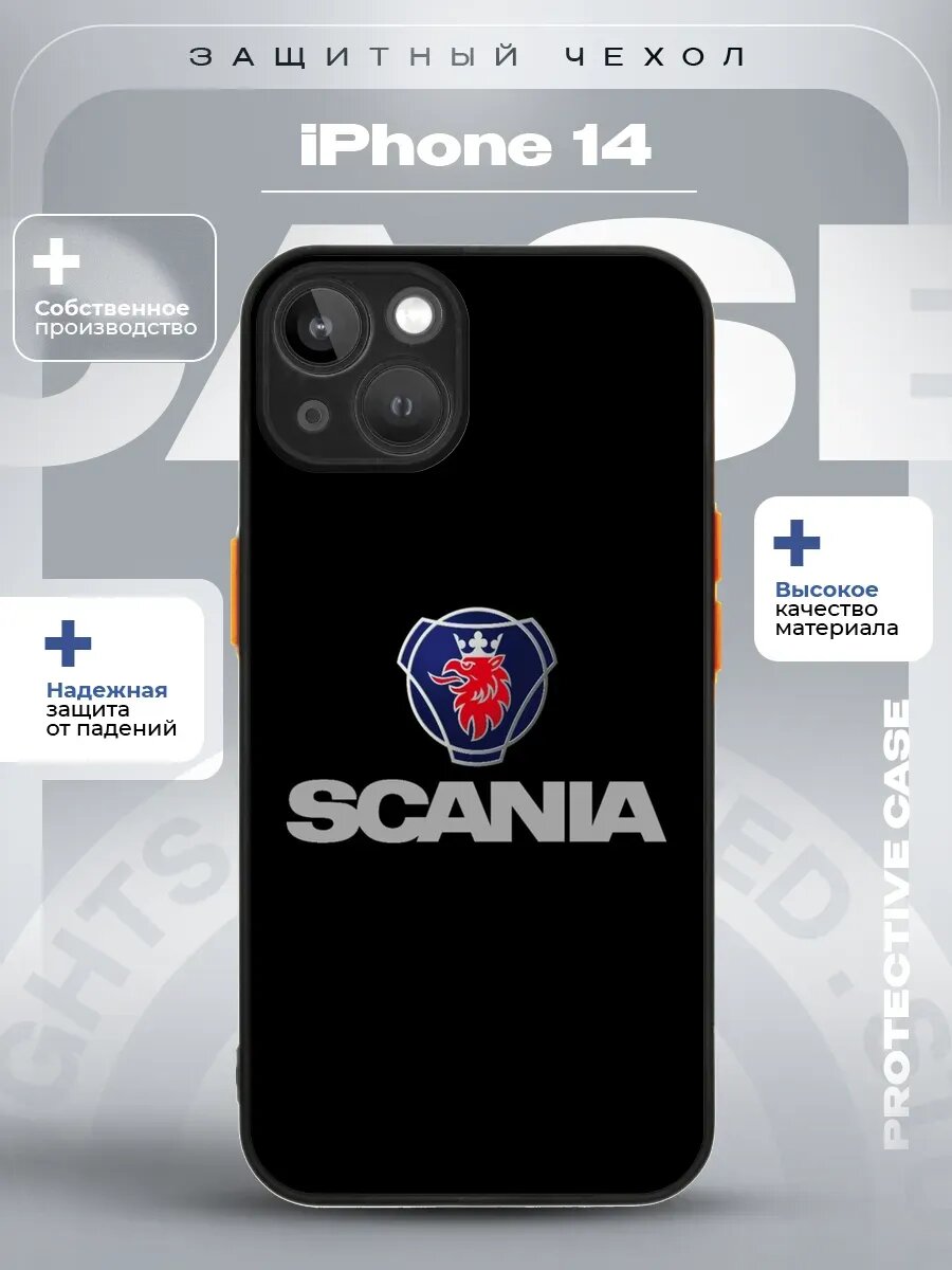 Чехол на iPhone 14 с принтом Scania