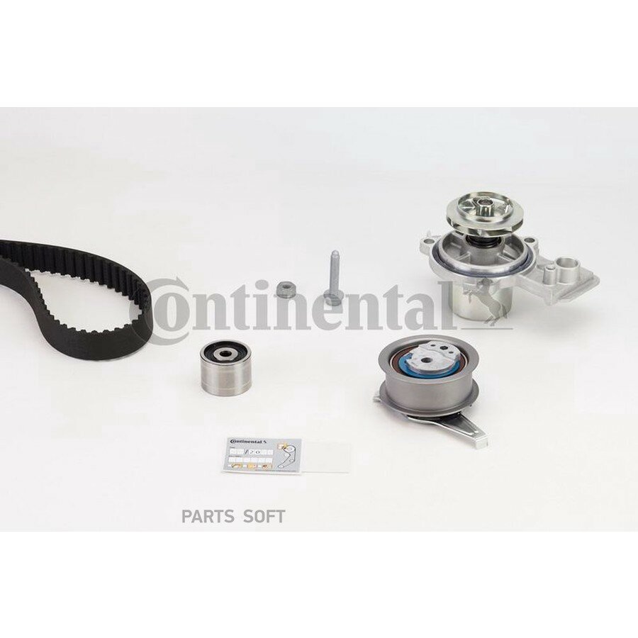 Комплект ремня ГРМ VAG A1/A3/A4/A5/A6/Q5/OCTAVIA/KAROQ/SUPERB/YETI/GOLF/PASSAT/TIGUAN 15- 1.6D/2.0D (с помпой) от официального дистрибьютора, CONTINENTAL, артикул CT1168WP2