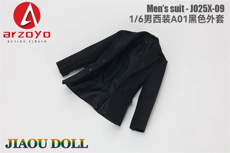 Аксессуары для фигурки Ar.zoyo 1/6 12 дюймов Черный, coat 1