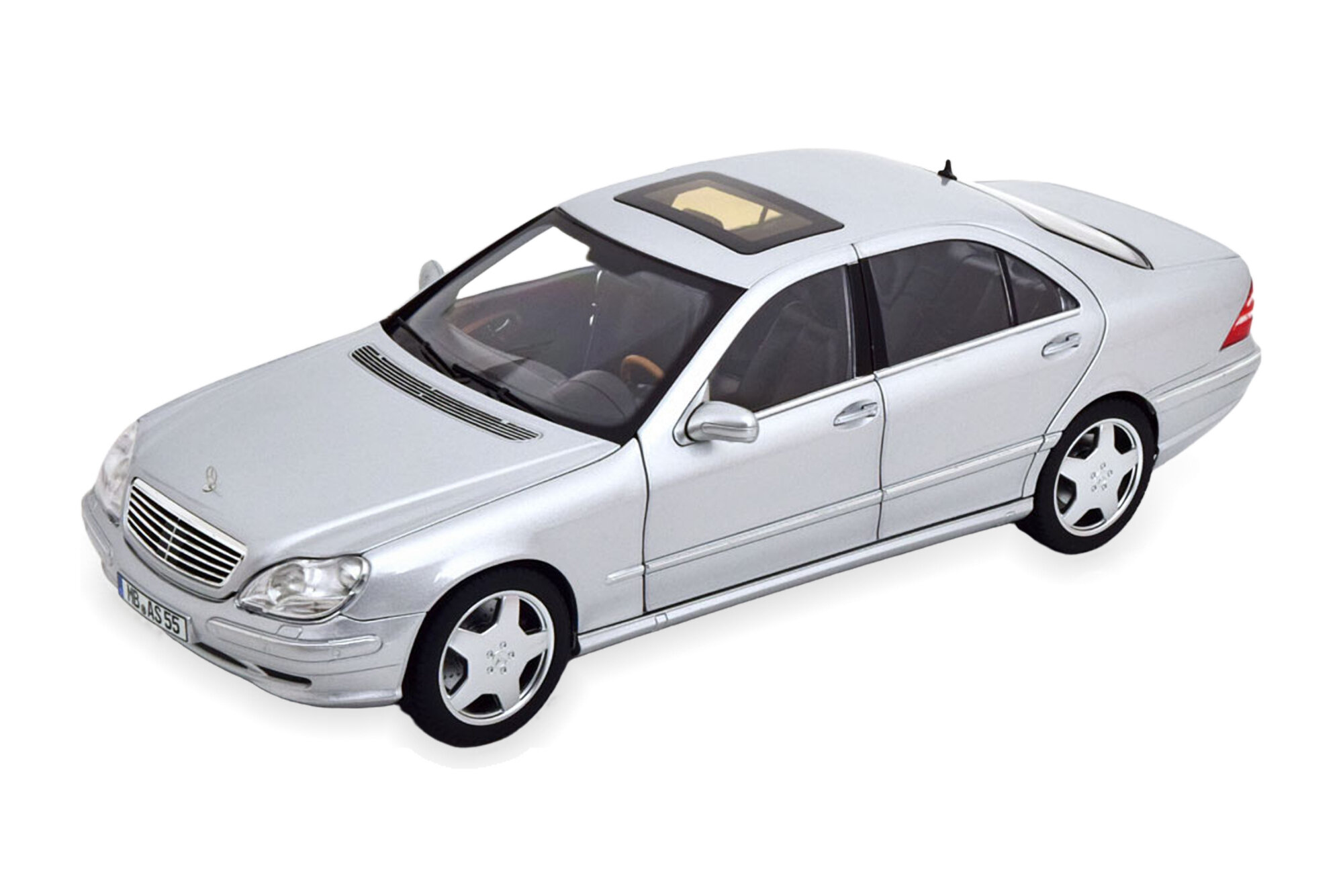 Модель коллекционная NOREV Mercedes W220 S55 amg 2000 silver / мерседес С55 амг серебристый