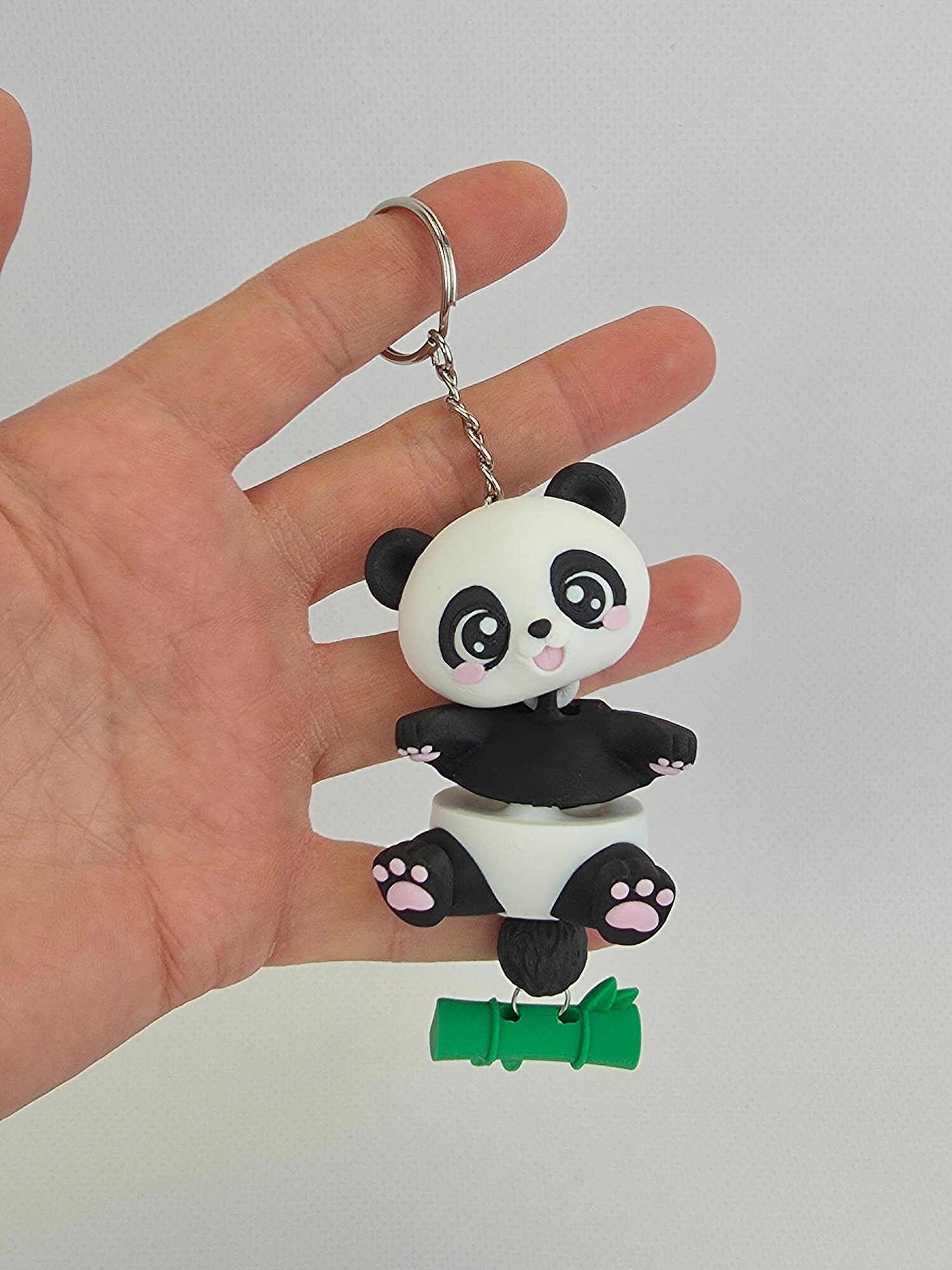 Брелок keychain подвижный Панда Panda 3D печать