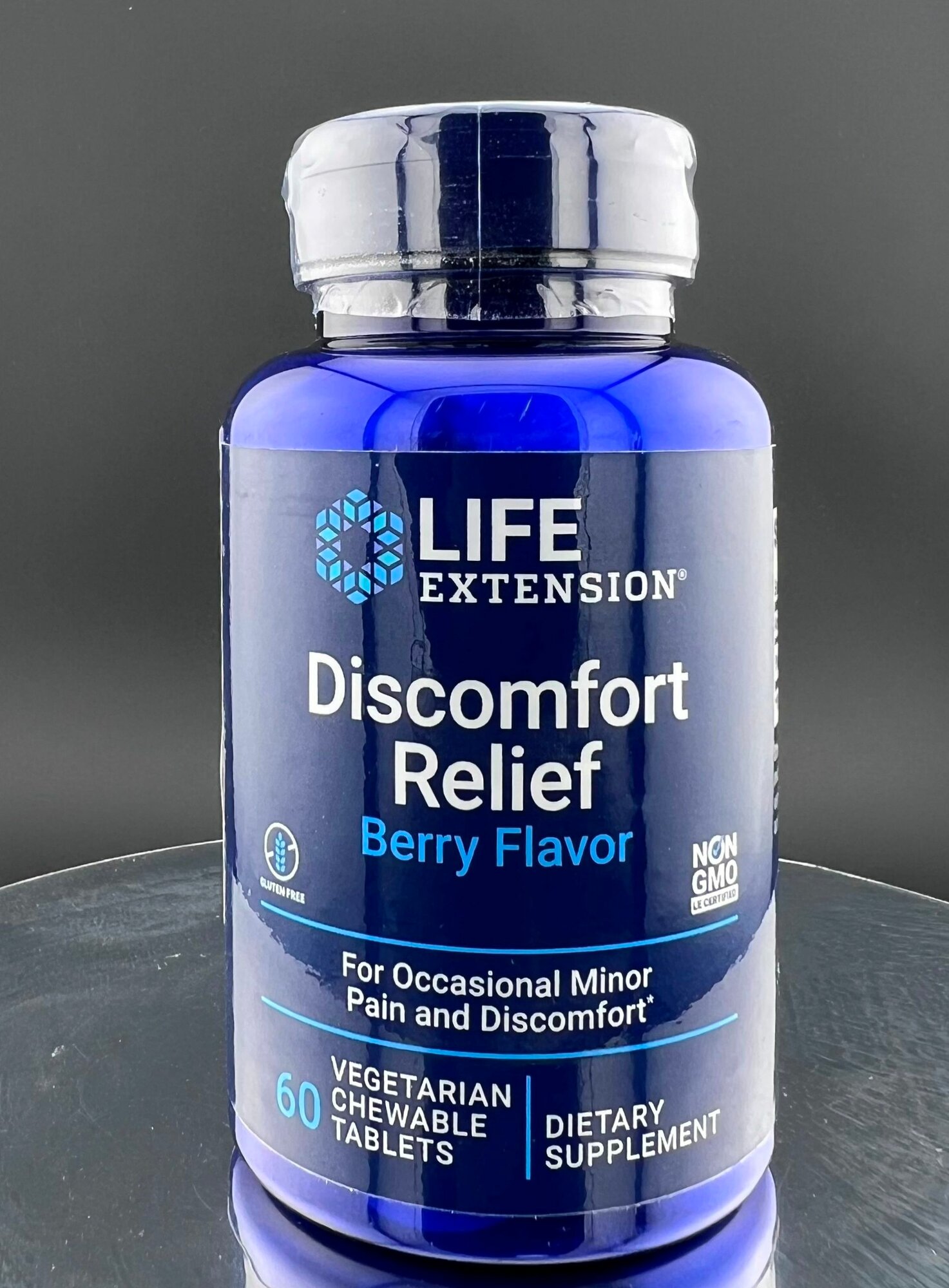 Пальмитоилэтаноламид (ПЭА), Life Extension, Discomfort Relief Berry, 60 таблеток