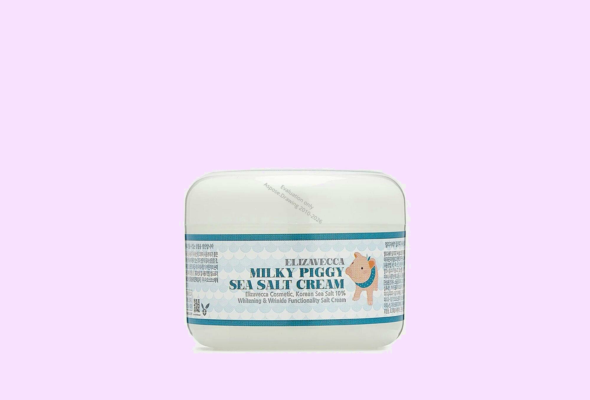Крем Elizavecca MILKY PIGGY Sea Salt Cream, для сияния, увлажнение, Корея, 100 мл