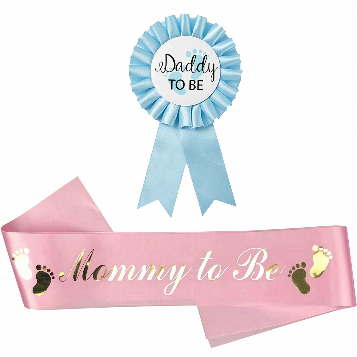 Аксессуары для тематической вечеринки baby shower комплект пояс mommy to be значок daddy to be для родителей