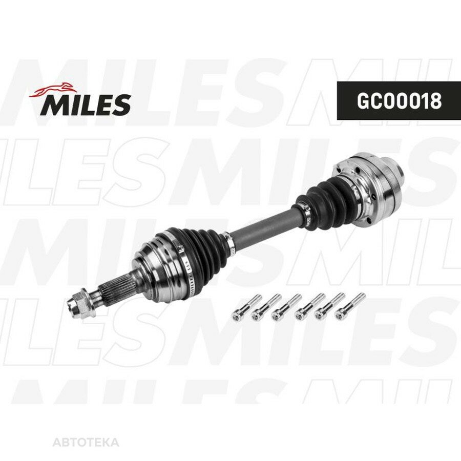 Привод в сборе AUDI Q7/PORSCHE/VW TOUAREG 3.0D-6.0 02-10 пер. лев/прав. MILES GC00018