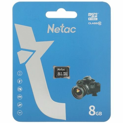 Карта памяти, microSDHC, объем 8 ГБ