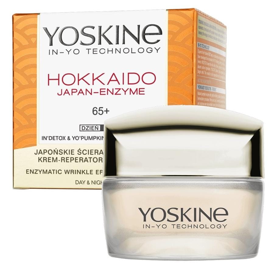Крем для ухода за кожей Yoskine Hokkaido Japan-enzyme 65+ против морщин с пептидами и ферментами тыквы, 50 мл