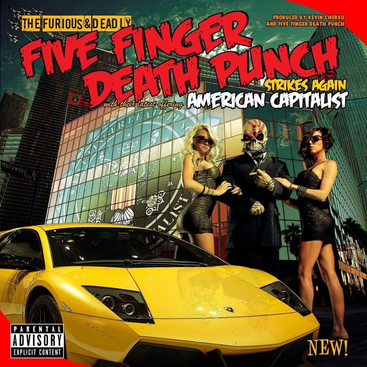 Виниловая пластинка Five Finger Death Punch - American Capitalist (LP, Золотой винил) Limited, 2022
