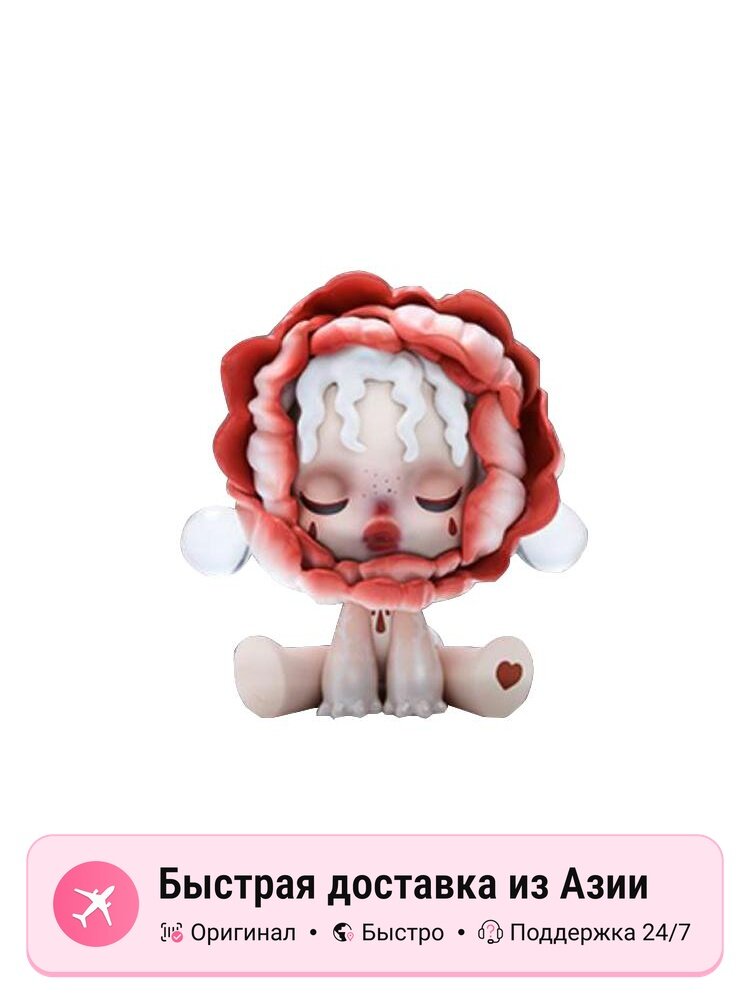 Коллекционная фигурка унисекс POP MART Jungle Castle Mystery Box, Confirmed-Blood Red Rose (Open)