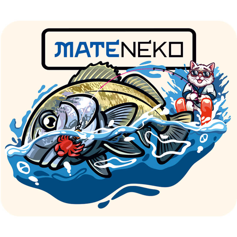 Наклейка рыболовная Mateneko Team Sea Ride a Croaker #L