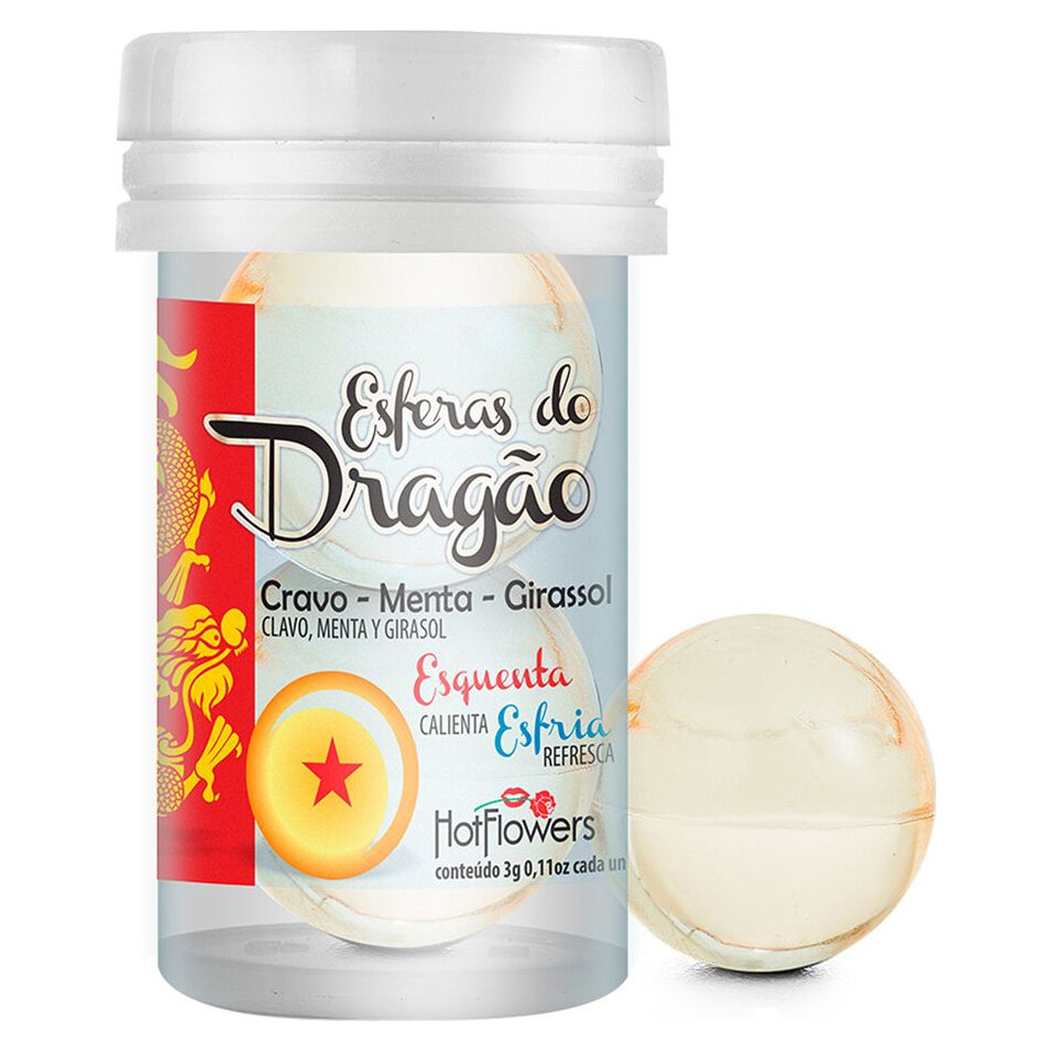 Интимный гель с охлаждающе-разогревающим эффектом Esferas do Dragao Hot Ball, 6 г
