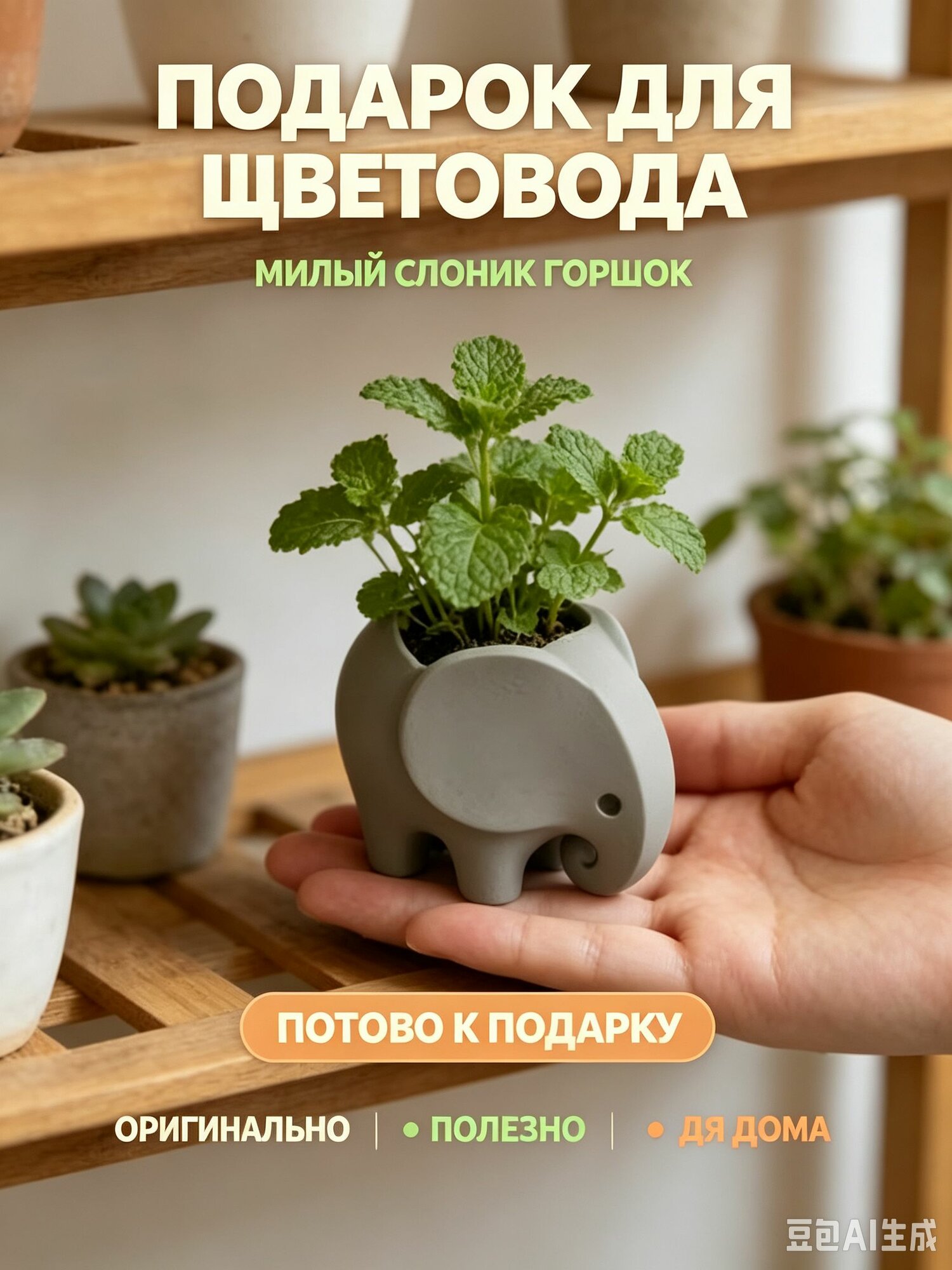Ваза, пластик PET-G, 1 шт.