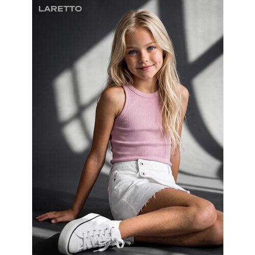 фото Майка laretto, размер 110, пыльная роза, розовый