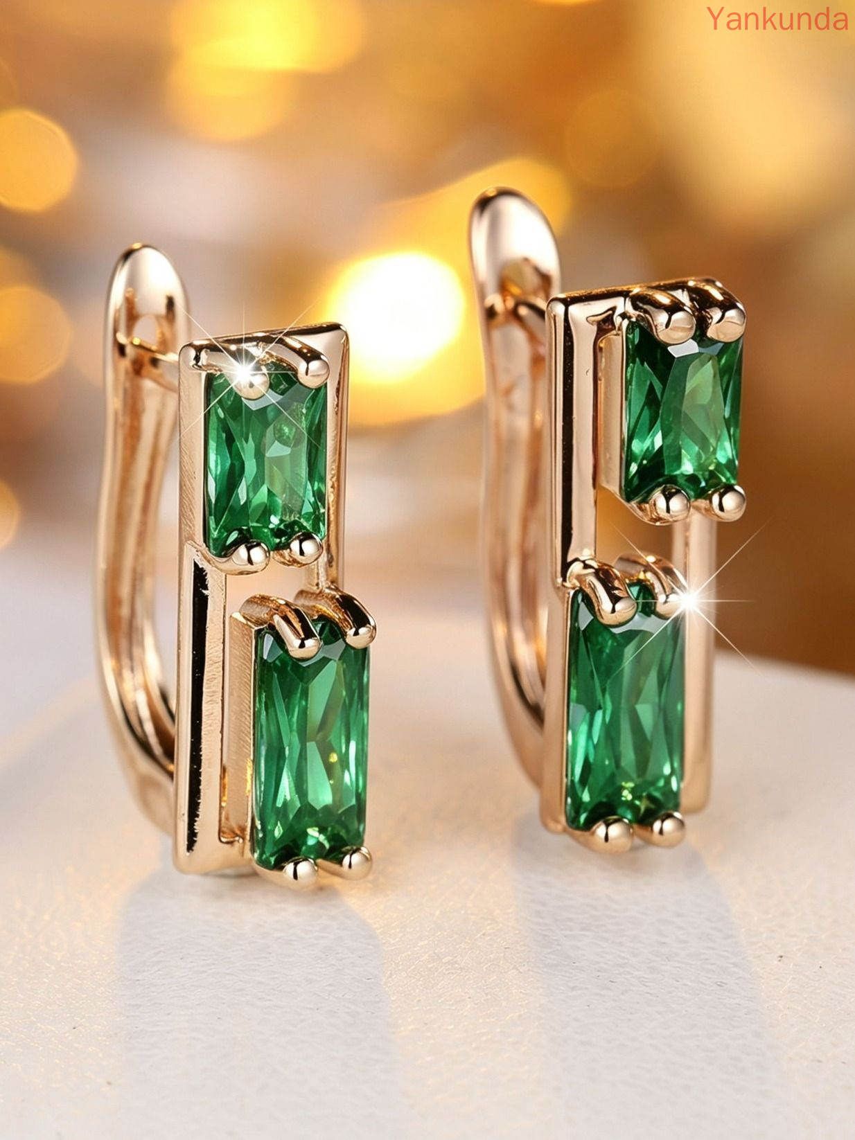 Серьги, фианит, искусственный камень