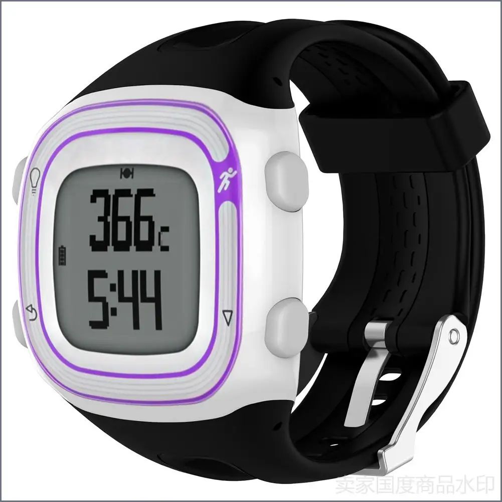 Ремешок для часов Garmin Forerunner 10 и 15, силиконовый, черный, 210 мм