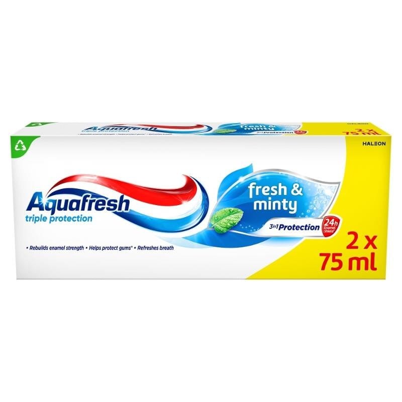 Зубная паста Aquafresh Fresh & Minty, 75 мл, 2 шт