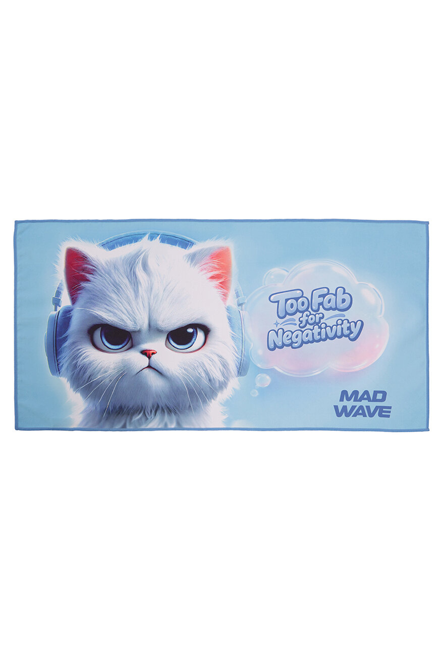 Полотенце MAD WAVE Microfiber towel Too fab, микрофибра, размер 40*80 см, цвет голубой
