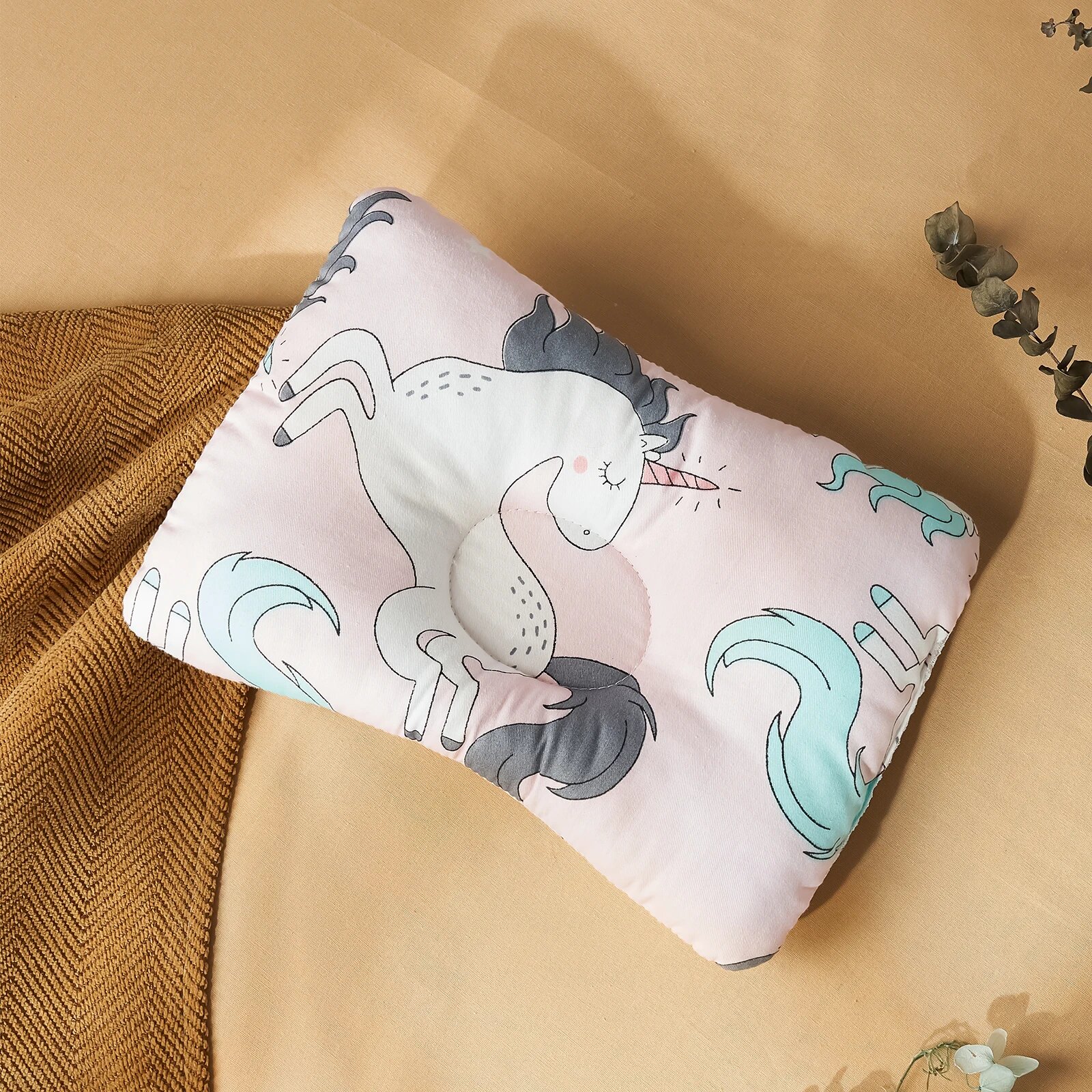 Детская подушка Insular из хлопка для новорожденных Rainbow Horse(S)