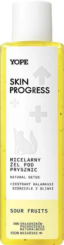 Средство для душа Yope Skin Progress мицеллярный гель sour fruits, 200 мл
