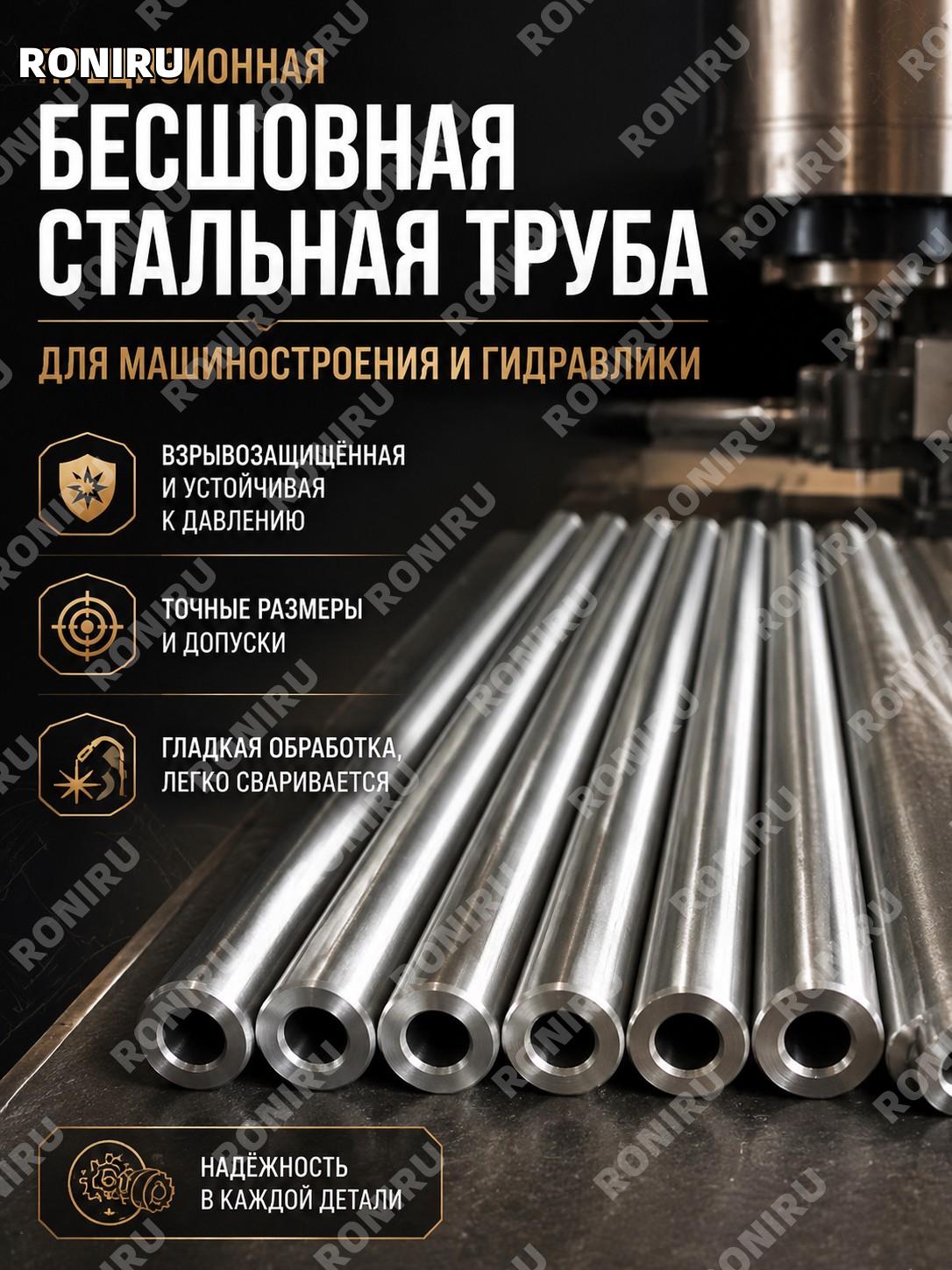 Прецизионная бесшовная стальная труба машиностроения и гидравлики, взрывозащита, гладкая обработка, точные размеры