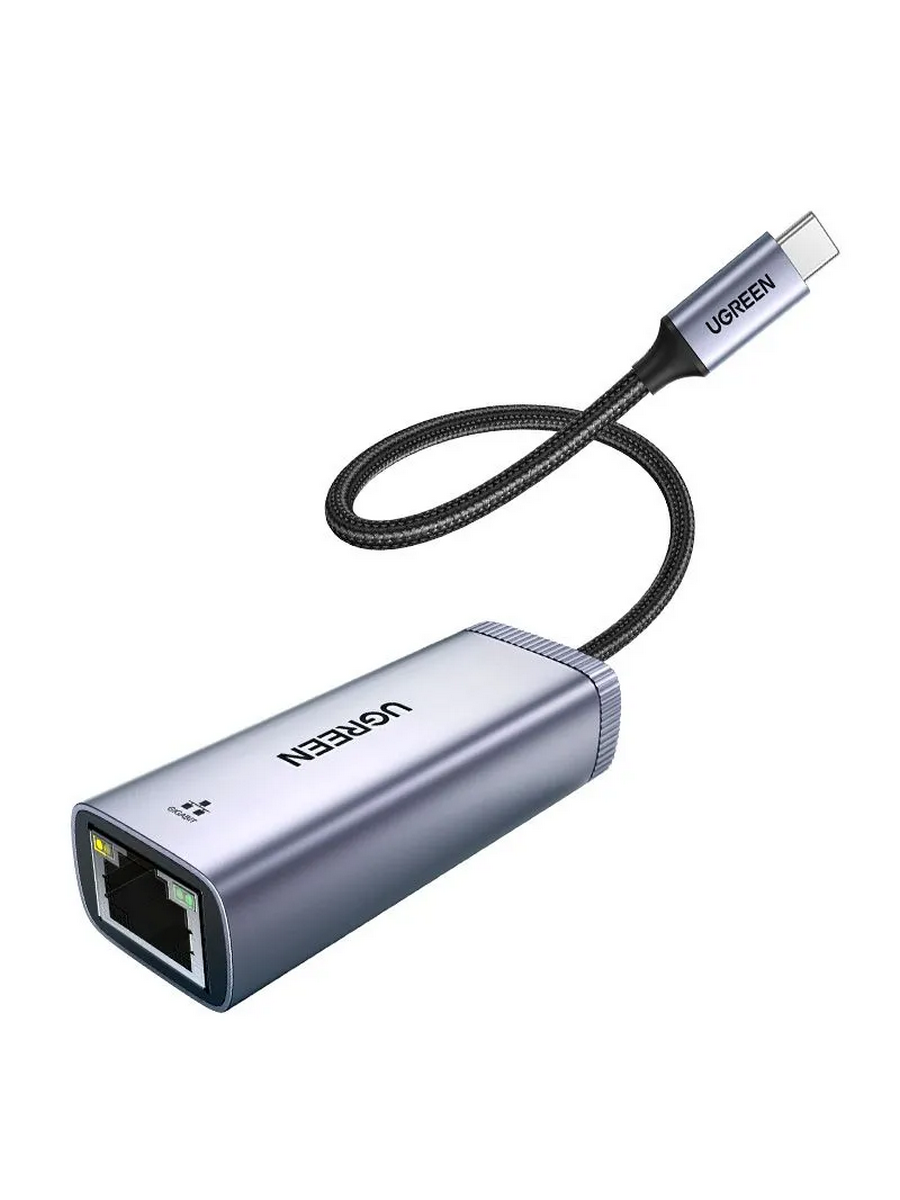 Адаптер Адаптер UGREEN CM483 (40322) USB-C Gigabit Ethernet Adapter. Цвет: серый Серый RJ-45