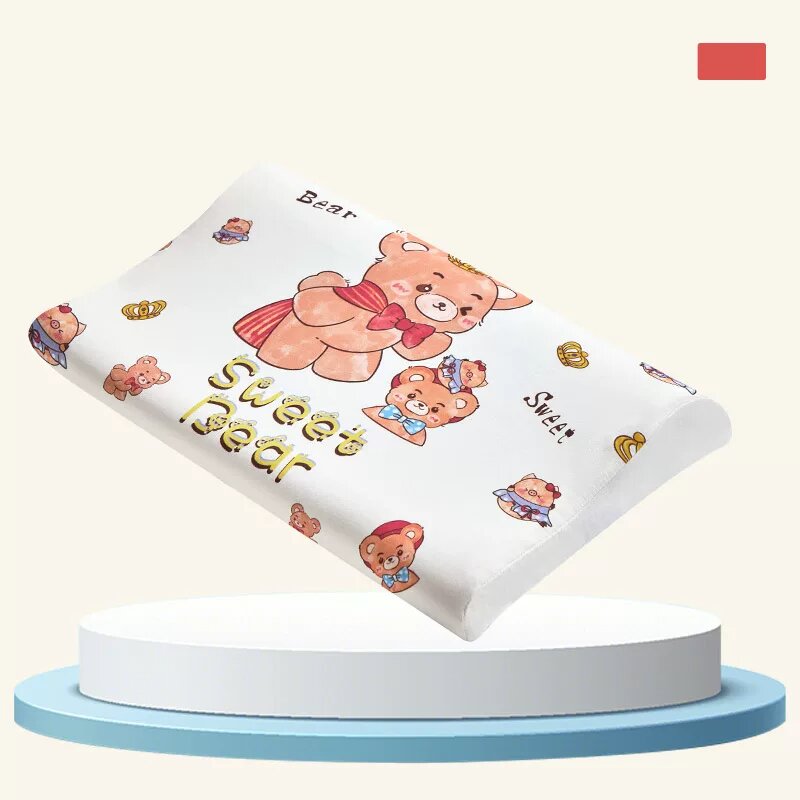 Подушка с короной и медведем для детей 50x30x4 см Средний размер для возрастов 1-8 лет