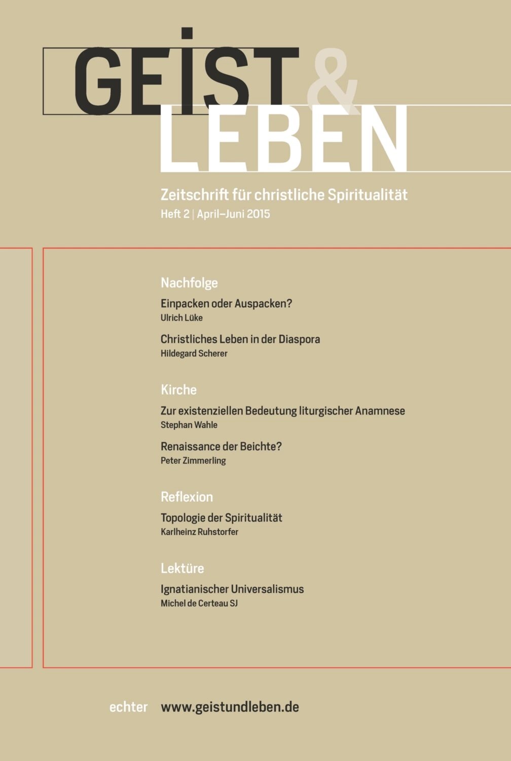 Geist und Leben 2/2015 [Цифровая книга]