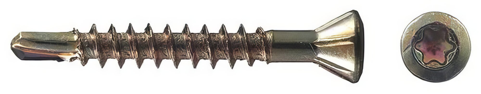 Саморезы для массивной доски 25x3,2 мм желтые (500 шт.)