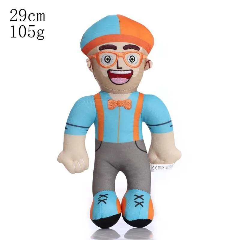 Мягкая игрушка Блиппи (Blippi), персонаж мультфильма, плюш, светло-голубая