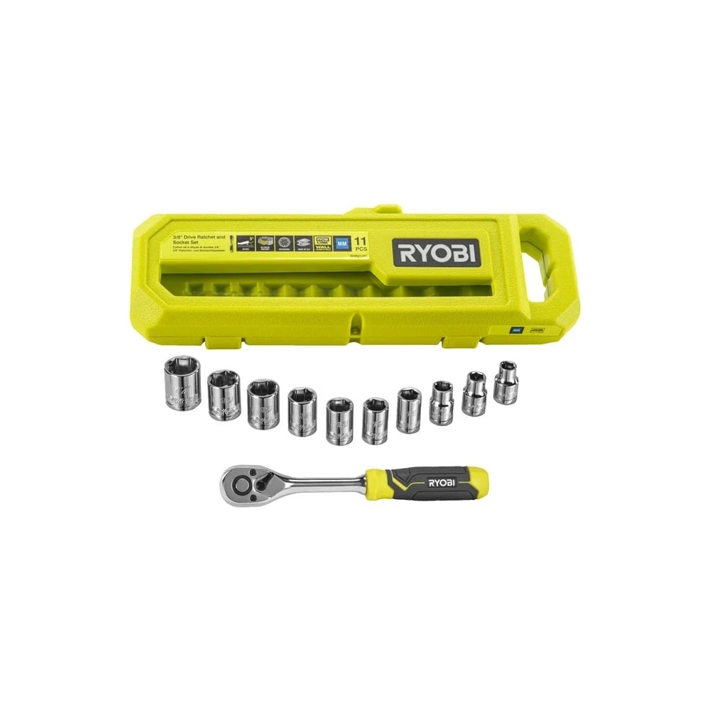 Набор из трещотки и торцевых головок Ryobi RHRS11PC 5132006068