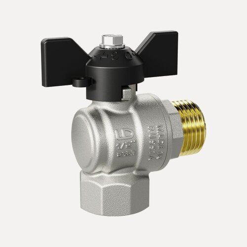Изображение товара Кран LD PRIDE угловой шаровой 1/2' - 1/2' вн/нар бабочка 552306