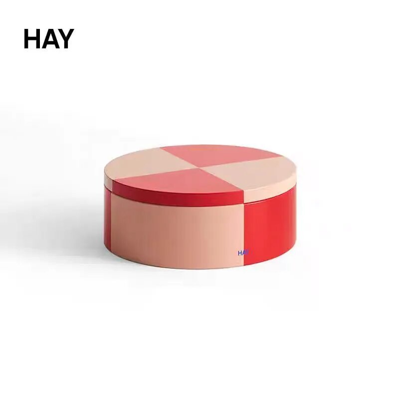 HAY Ящик для хранения длина 19.8 см, ширина 19.8 см, высота 7.3 см, 1 шт, луженая сталь, красный