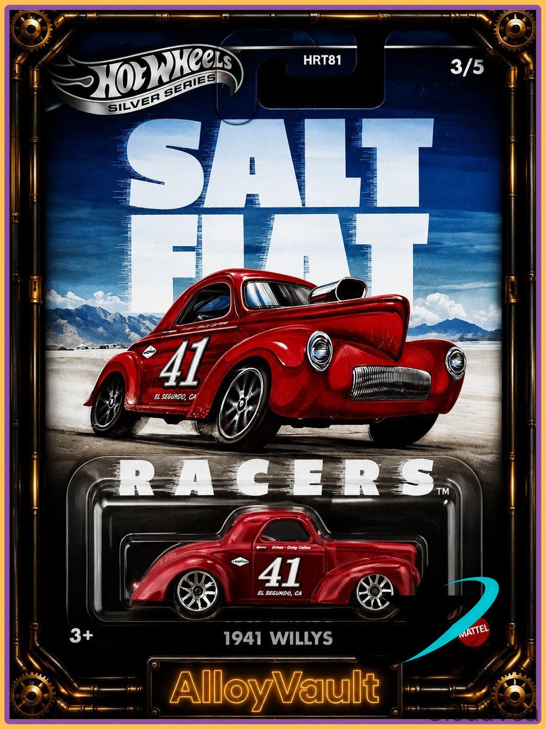 Модель автомобиля Hot Wheels 1941 Willys Coupe, красная, коллекционная, 1:64