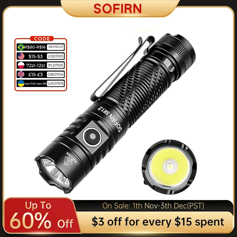 Sofirn SR12 EDC фонарик