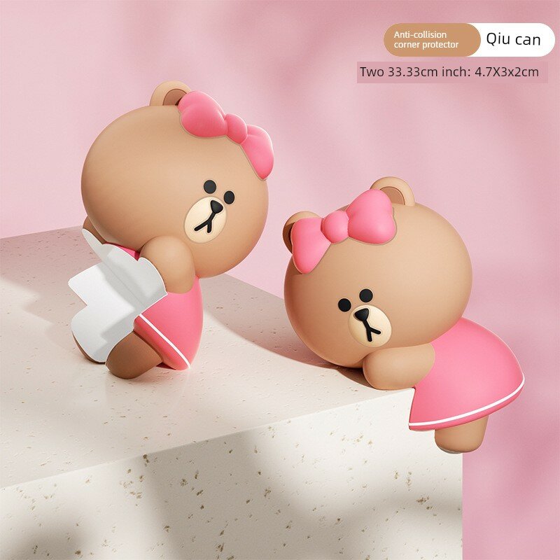 Защитные накладки на углы стола LINE FRIENDS для детей, защита краев кровати, Choco, 2 шт.