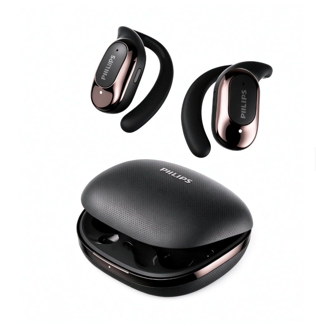 Беспроводные TWS Наушники Philips TAQ2220BK, Bluetooth 6.0, HiFi басы, 3D-звук (360° Surround Sound), черный