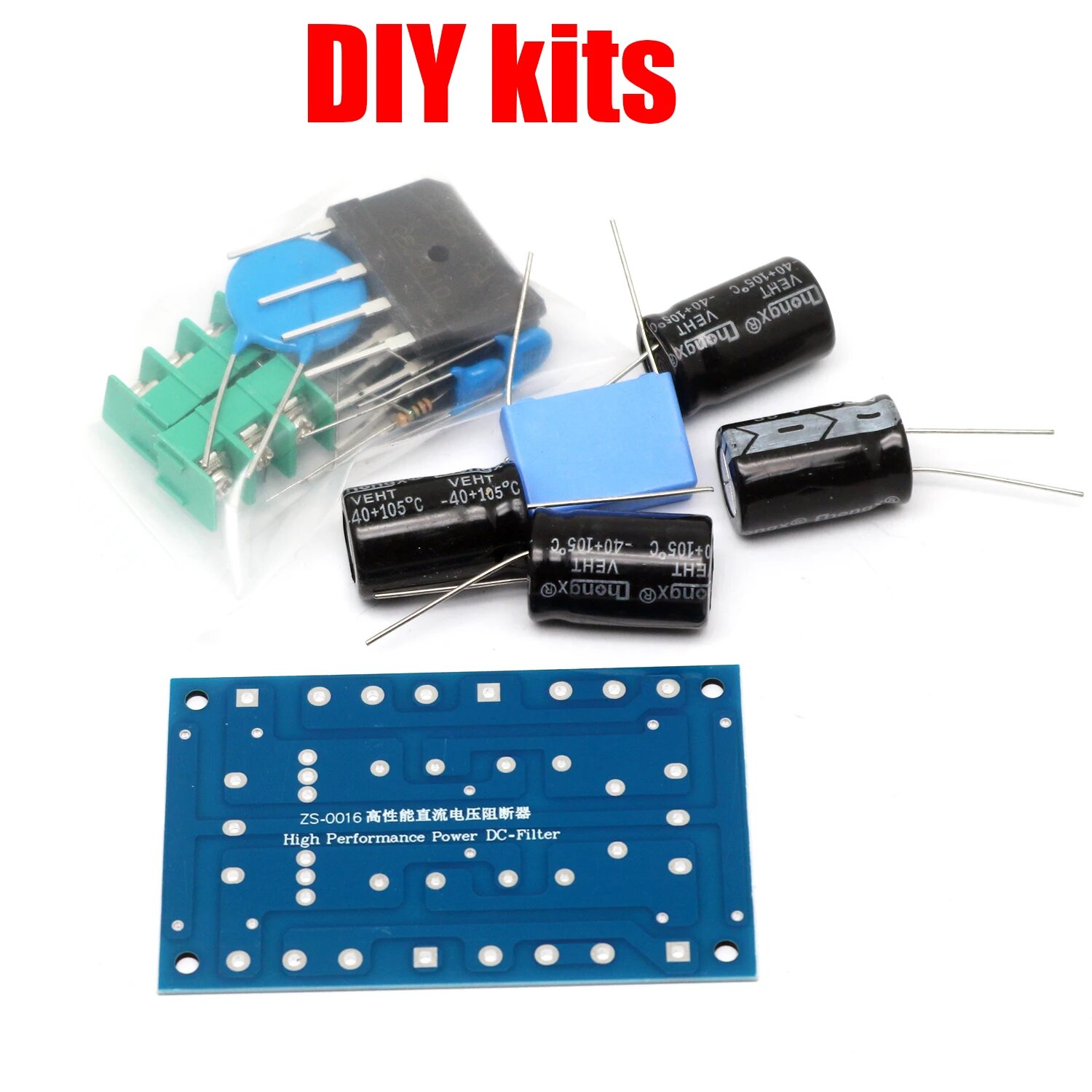 Фильтр-блокиратор ЭМП DykbRadio ZS-0016 20А AC/DC 110В/220В diy kits