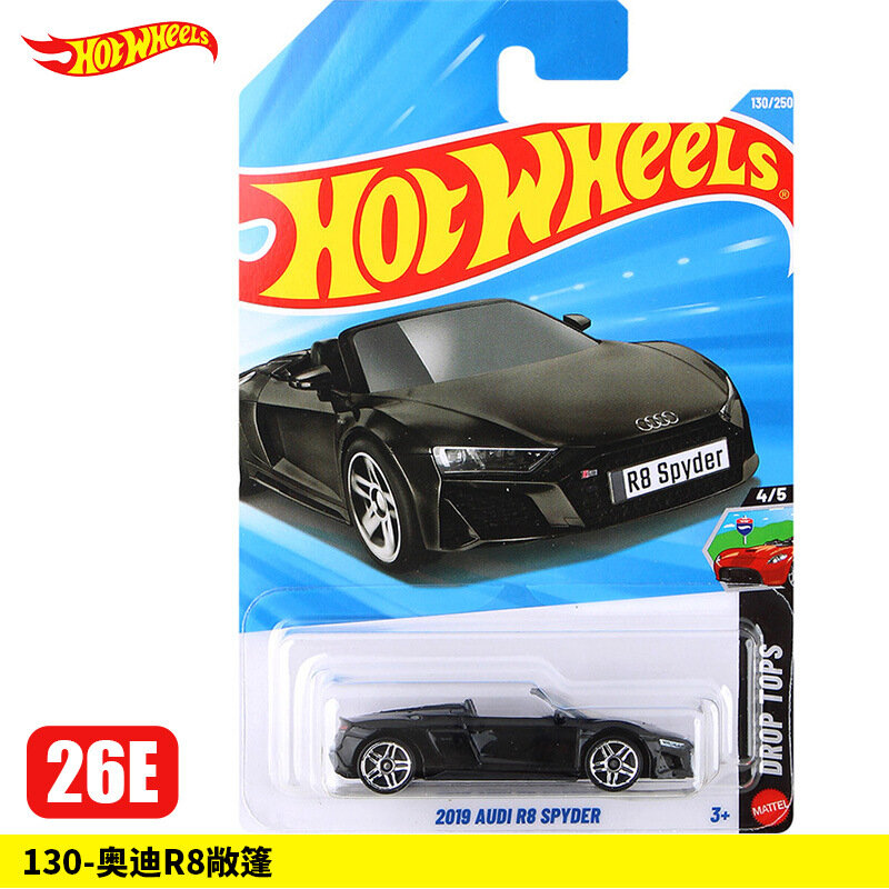 Модель автомобиля Hot Wheels 26E Batch из сплава 130 Audi R8 Convertible коллекционная игрушка