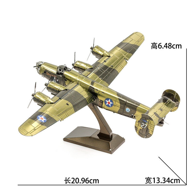 3D металлический пазл бомбардировщик B24 Liberator модель сборная игрушка модель