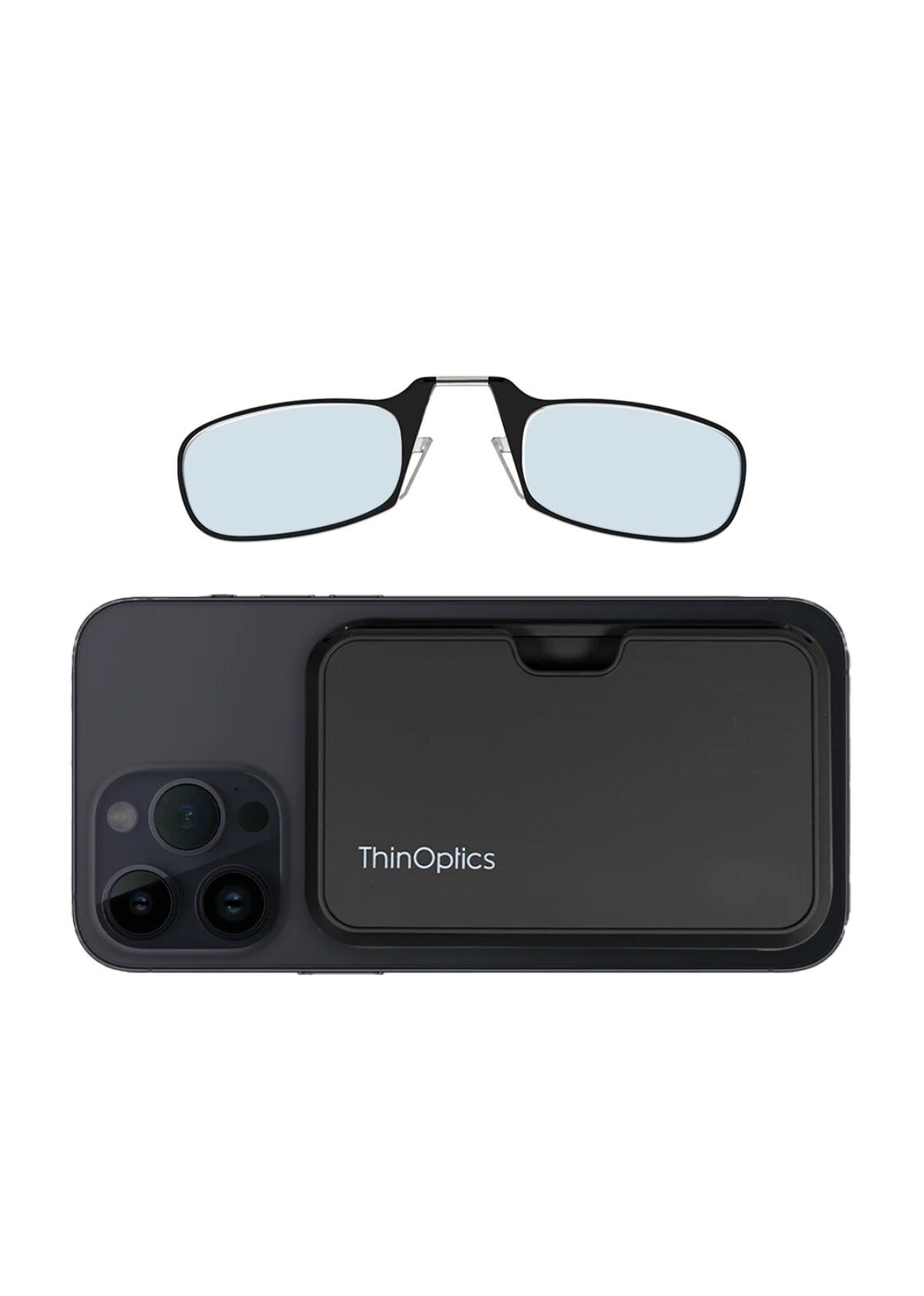 Ультра тонкие очки пенсне +2,0 Moment ThinOptics BlueBlocker в магнитном чехле MagSafe®