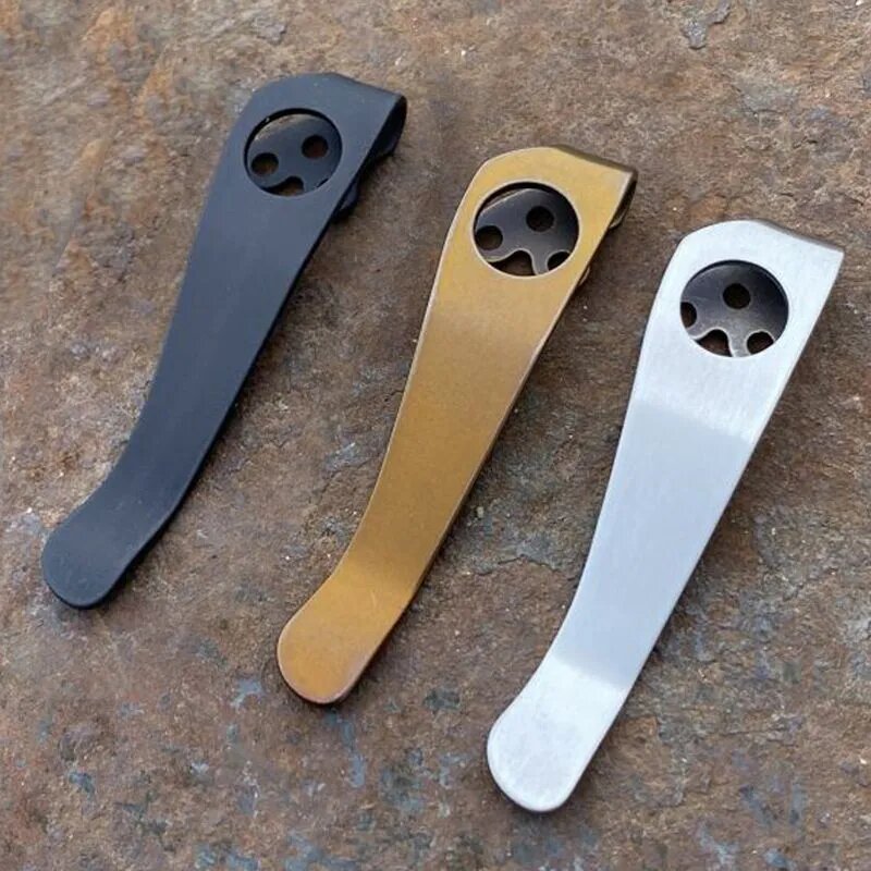 Титановая карманная клипса для складного ножа с задней клипсой Spyderco C81 Paramilitary 2 серии black