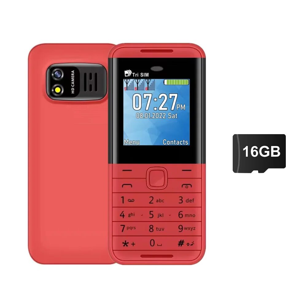 Красный телефон SERVO BM5310 Mini 2G 16GB TF card
