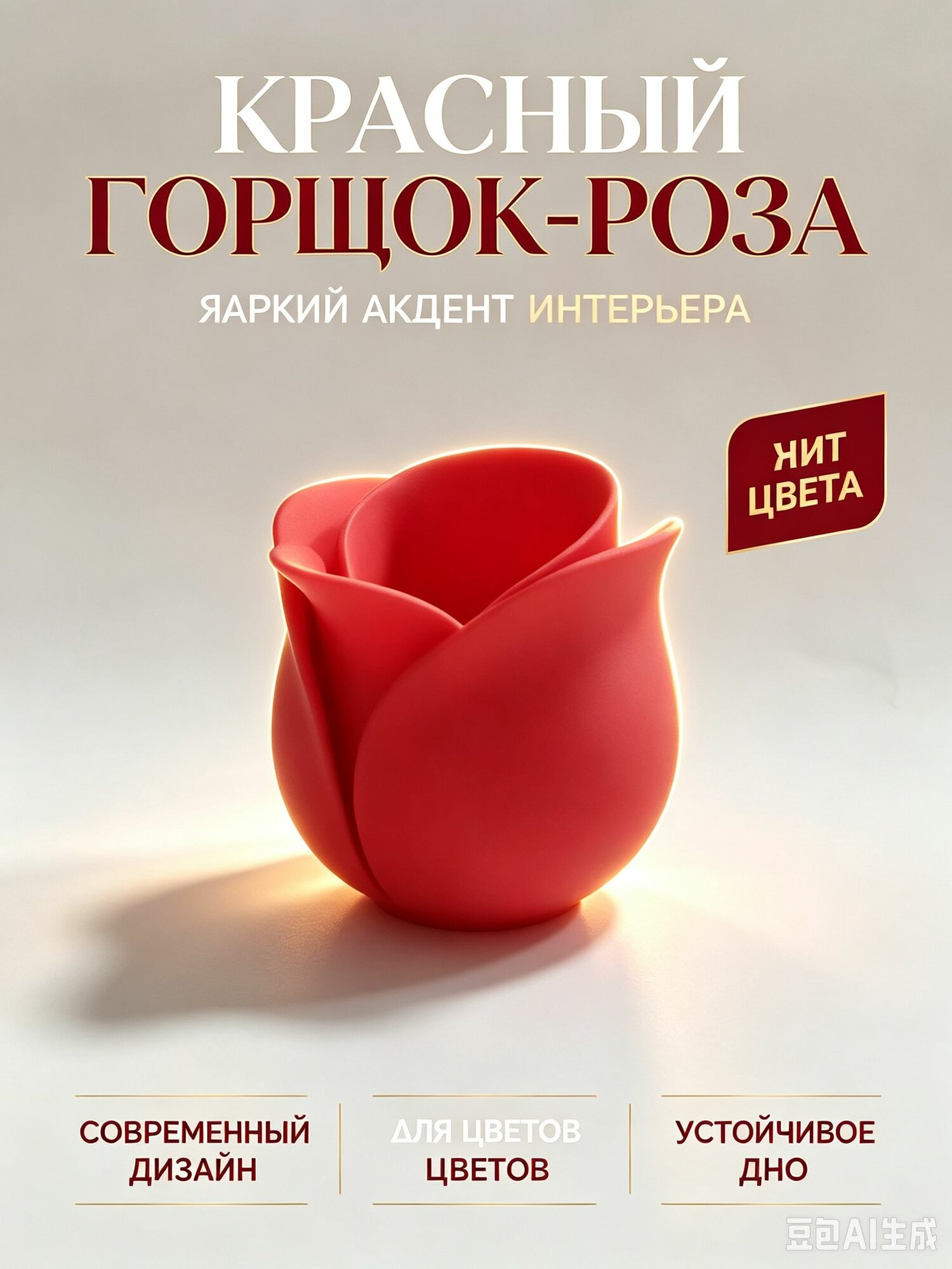 Ваза, пластик PET-G, 1 шт.