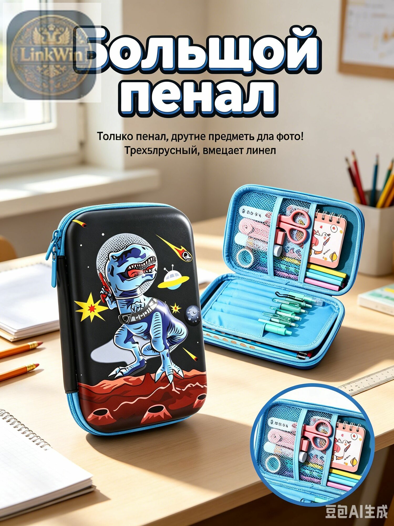3D пенал в виде единорога, объемный чехол для ручек, школьные канцелярские принадлежности