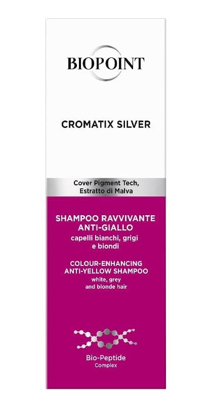 Шампунь для волос Biopoint Cromatix Silver, нейтрализующий желтые тона, 200 мл