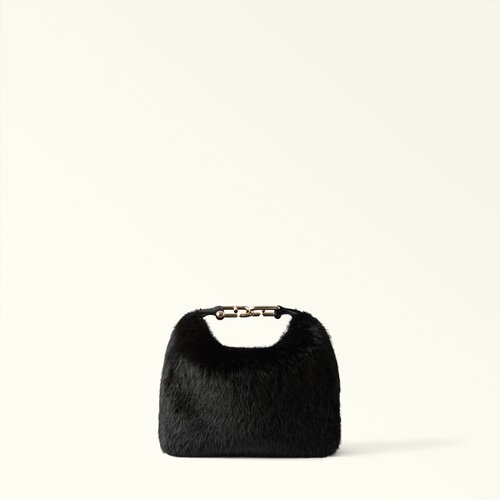 фото Сумка хобо furla furla tonie mini hobo, черный