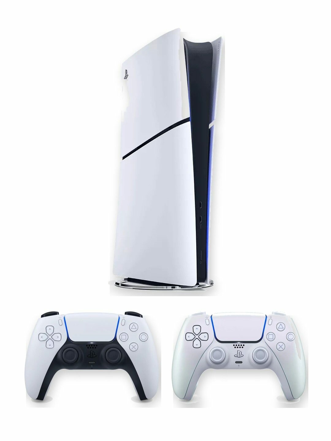 Игровая приставка Sony PlayStation 5 Slim Digital Edition 1 ТБ без дисковода, белая, японская версия + 2-й геймпад DualSense Chroma Pearl