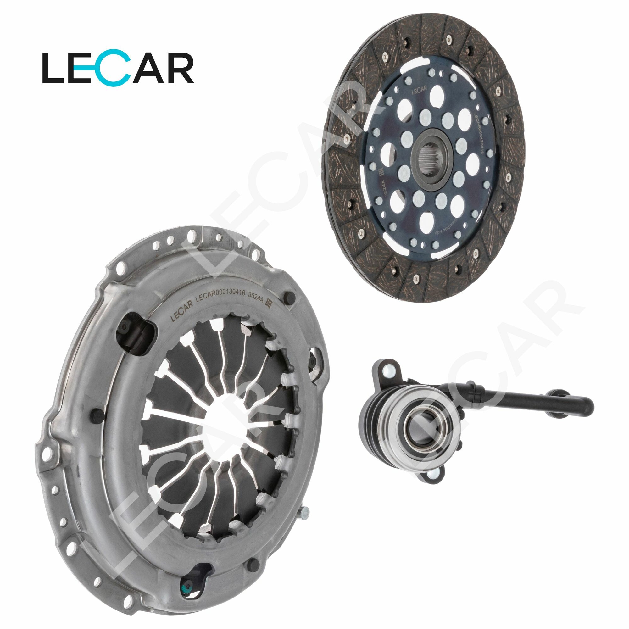 Комплект сцепления без выжимного подшипника (225 мм, 21 шл) LECAR000130416 для Nissan Qashqai J10 2.0i 4WD 06-, X-TRAIL T31 2.0 4WD