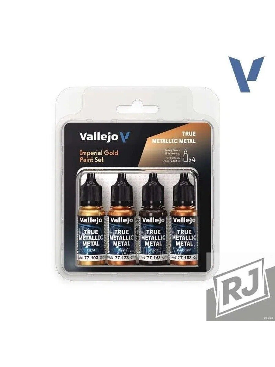 Краски акриловые для моделирования Vallejo серии TMM Set - Imperial Gold 77252 (4 красок по 18 мл)