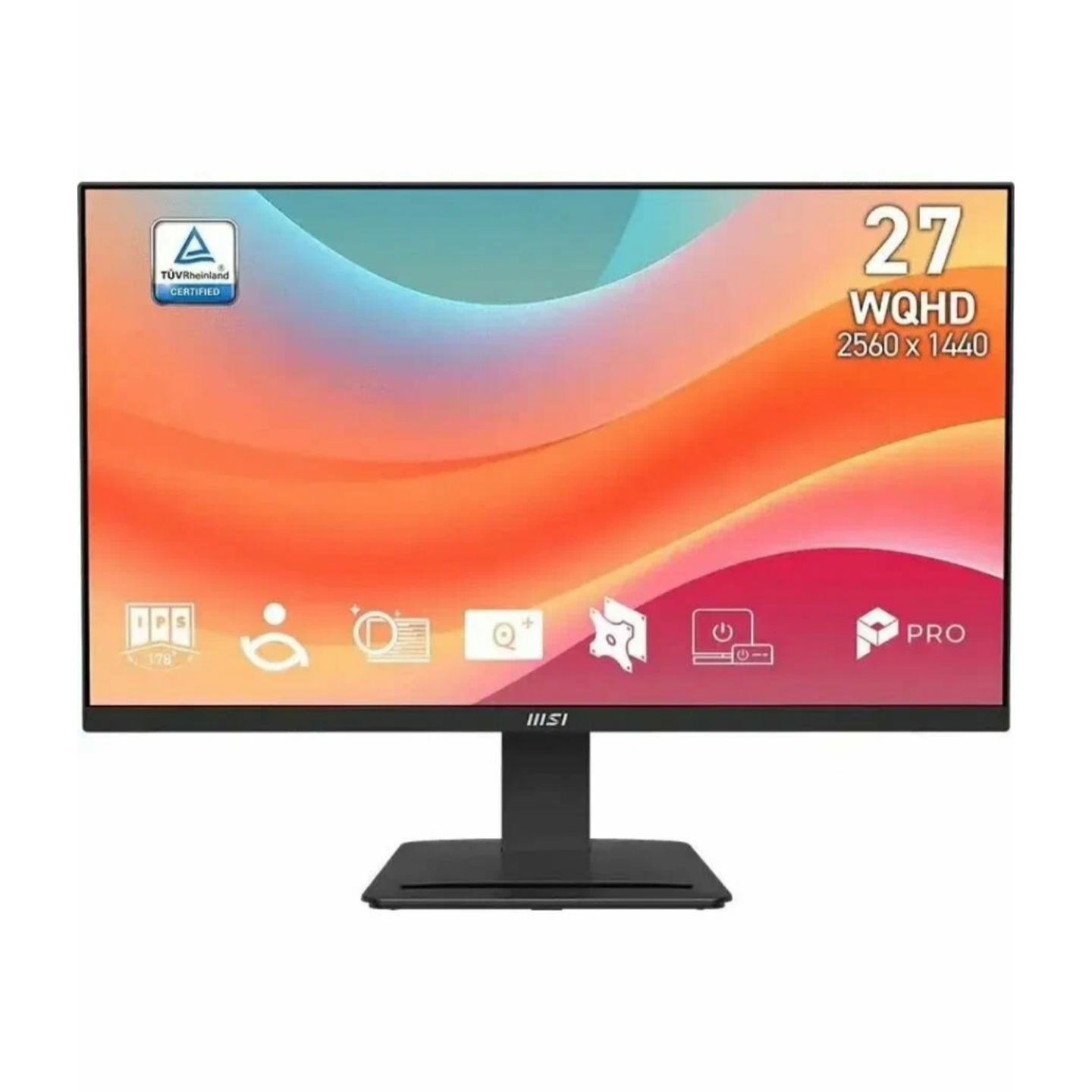 Монитор MSI 27" PRO MP273Q E7, 2560 x 1440, IPS, QHD 1/4ms, 75 Гц, HDMI 2.0, DP 1.2a, черный
